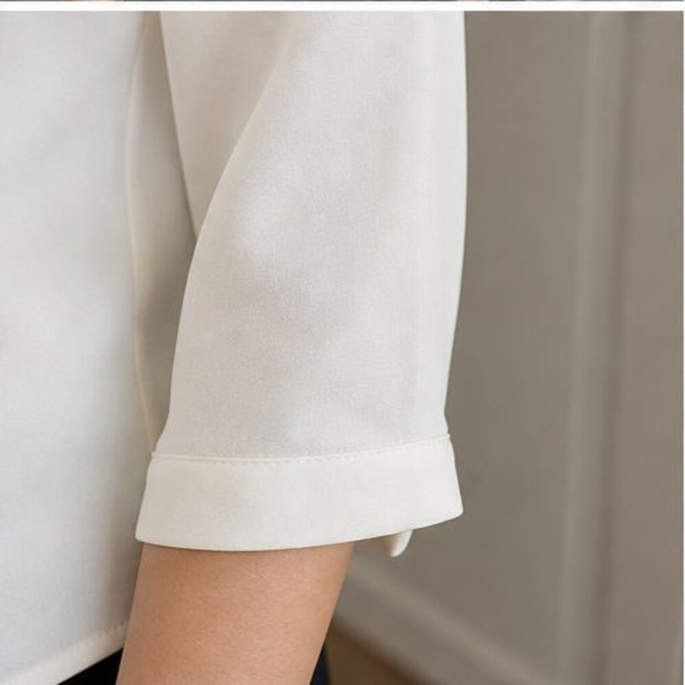 Ivory Button Blouse - Picture 5 of 6